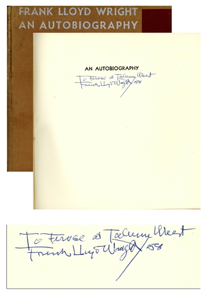 Frank Lloyd Wright Signed An Autobiography