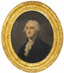 George Washington and Martha Washington Pair of 19th Century Oleographs by E.C. Middleton