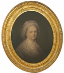 George Washington and Martha Washington Pair of 19th Century Oleographs by E.C. Middleton