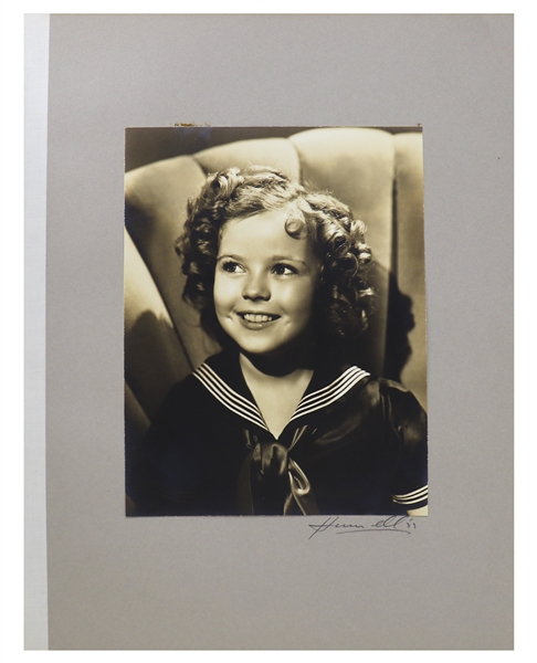 Shirley Temple Personally Owned Photo From Heidi -- Large Portrait Signed by Photographer George Hurrell on Mat