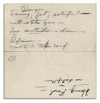 Richard Nixon Handwritten Notes -- Written as Source Material for His Biographer Circa 1958 -- ''...Danger, Smug, fat, satisfied with status quo / want to be taken care of...''