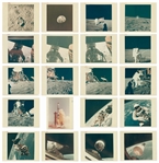 Lot of 20 NASA Photos Including 18 Red Number and 1 Blue Number Photos, All on A Kodak Paper -- Includes Iconic Apollo 11 Footprint Photo