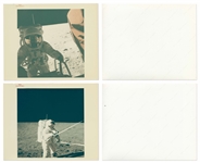 Lot of 20 NASA Photos Including 18 ''Red Number'' and 1 ''Blue Number'' Photos, All on ''A Kodak Paper'' -- Includes Iconic Apollo 11 ''Footprint'' Photo