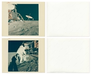 Lot of 20 NASA Photos Including 18 ''Red Number'' and 1 ''Blue Number'' Photos, All on ''A Kodak Paper'' -- Includes Iconic Apollo 11 ''Footprint'' Photo