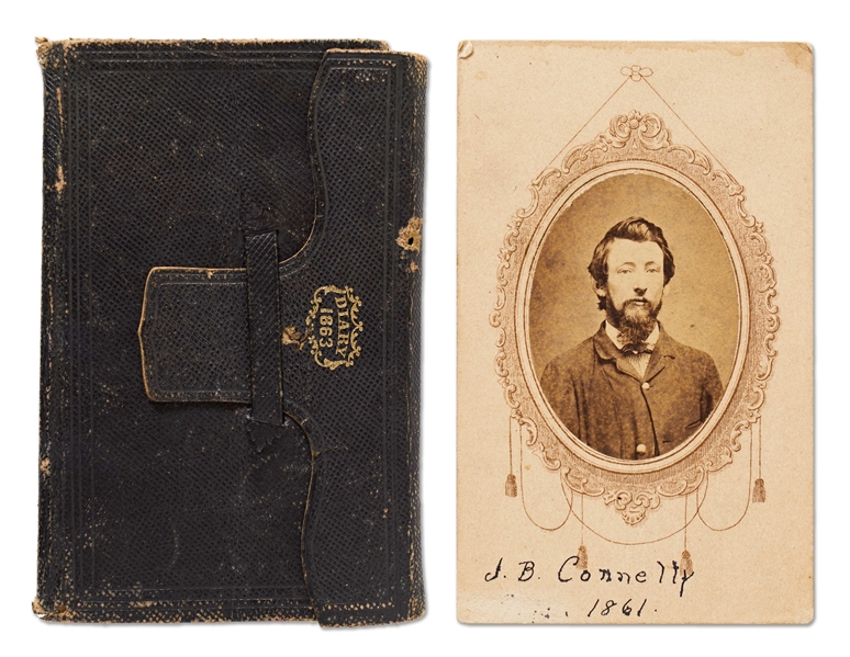 1863 Civil War Diary & CDV of a 31st Indiana Infantryman -- ...the mangled and torn corpse of friend & foe...with lofty patriotism...on the former & hate and revenge on the latter...