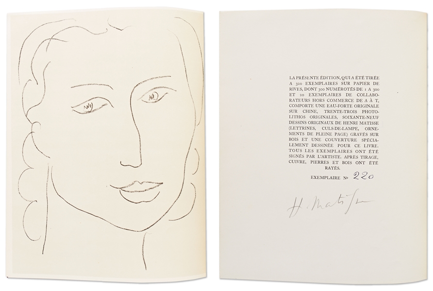 Henry Matisse Signed Limited Edition of Les Fleurs du Mal by Charles Baudelaire -- Includes All 33 Lithographs by Matisse