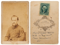 Lot of 5 Civil War Letters & CDV of 14th Connecticut Infantryman -- With Detailed, Lengthy Letter on Battle of Morton's Ford: ''...The regt lost in killed wounded & missing about 1/2 their number...''