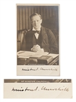 Winston Churchill Signed Photo Postcard