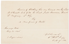 Ulysses S. Grant Signed Invoice as Quartermaster During the Mexican-American War