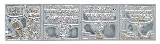 Original Printing Plates for Three ''Peanuts'' Comic Strips