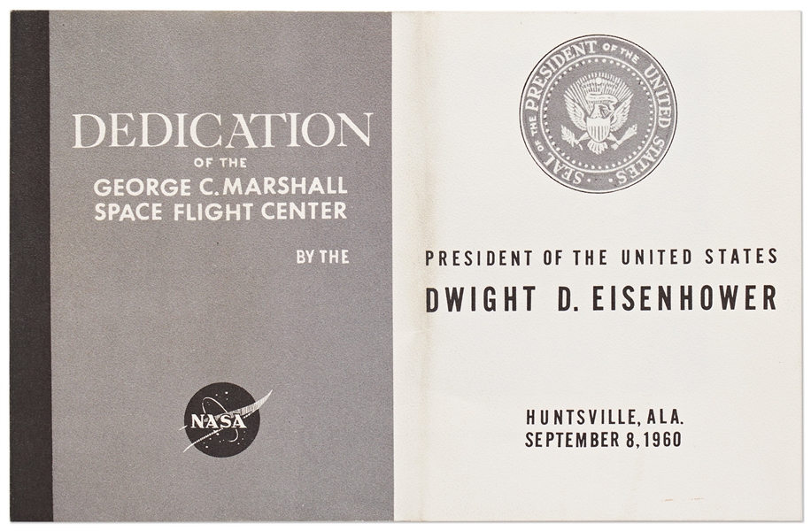 Marshall Space Center Dedication Ceremony Program from 1960