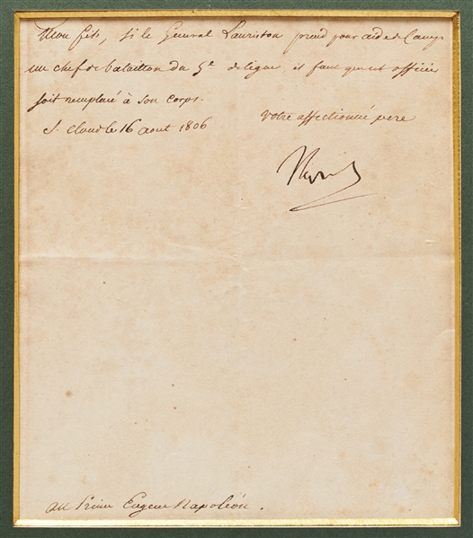 Napoleon Bonaparte Letter Signed as Emperor of France