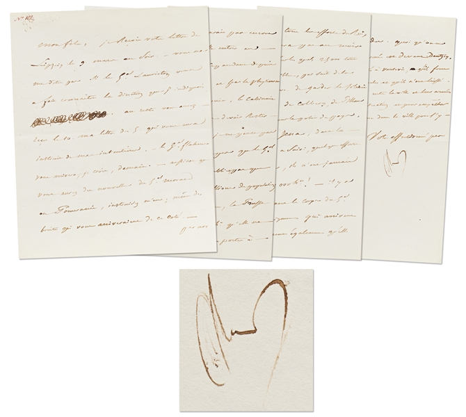 Napoleon Bonaparte Letter Signed -- 1813 Letter to His Step-Son with Excellent Military Content: ...its not yet decided whether Prussia will join the campaign against us...