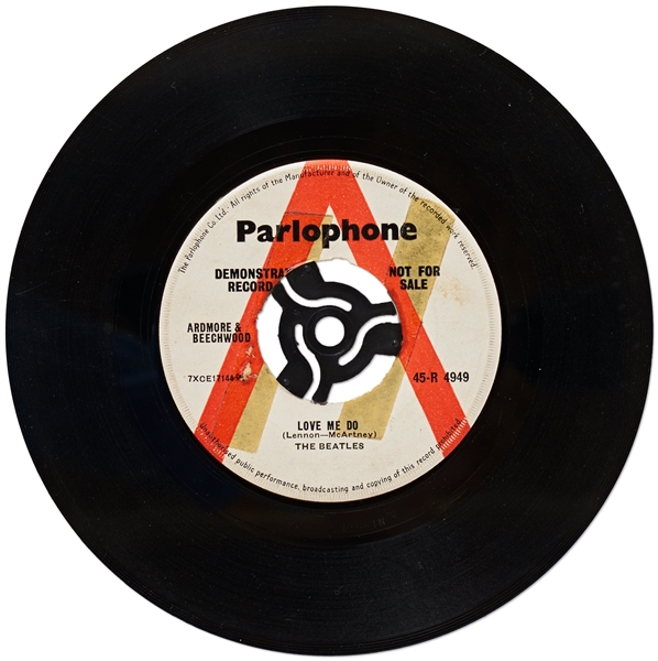 The Beatles Jukebox Demo Pressing of Their First Singles, Love Me Do and P.S. I Love You -- Marked Not For Sale and Demonstration Record, One of Only 250 Pressed