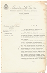 Benito Mussolini Document Signed as Prime Minster of Italy