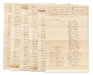 Petition of the Brothertown Indians to John Quincy Adams -- Signed by 32 Tribal Leaders Requesting Adams & the Senate Enforce the 1821 Treaty That Promised Land to the Tribe