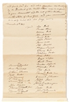 Petition of the Brothertown Indians to John Quincy Adams -- Signed by 32 Tribal Leaders Requesting Adams & the Senate Enforce the 1821 Treaty That Promised Land to the Tribe
