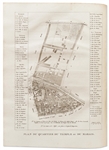 First Edition from 1808 of ''Tableau Historique et Pittoresque de Paris'' by Jacques Bins -- Large Three Quarto Volumes Presents the Illustrated History of Paris Through Its Monuments