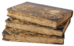 Charles Dickens First Edition, First Impression of ''Oliver Twist'' in Three Volumes -- With the ''Fireside'' Plate