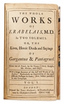 Two Volume Set Published in 1708 of ''The Whole Works of F. Rabelais M.D.''