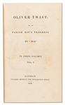 Charles Dickens First Edition, First Impression of ''Oliver Twist'' in Three Volumes