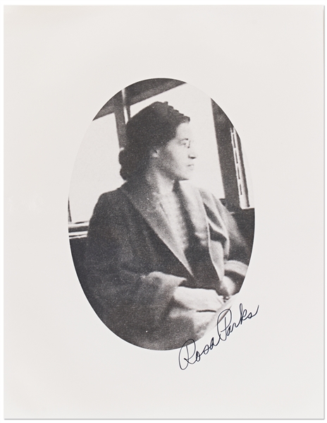 Rosa Parks Signed 7.75 x 10 Photo -- Without Inscription