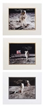 Large Archive of Flown & Signed Space Items -- Includes Apollo 14 Beta Cloth Swatch Flown to the Moon, 14 Items Signed by Buzz Aldrin, Jim Lovell Signed Apollo 13 Photo, 3 Charlie Duke Signed Photos