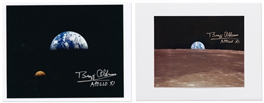 Large Archive of Flown & Signed Space Items -- Includes Apollo 14 Beta Cloth Swatch Flown to the Moon, 14 Items Signed by Buzz Aldrin, Jim Lovell Signed Apollo 13 Photo, 3 Charlie Duke Signed Photos