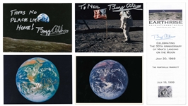 Large Archive of Flown & Signed Space Items -- Includes Apollo 14 Beta Cloth Swatch Flown to the Moon, 14 Items Signed by Buzz Aldrin, Jim Lovell Signed Apollo 13 Photo, 3 Charlie Duke Signed Photos