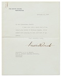 Franklin D. Roosevelt Letter Signed as President on White House Letterhead -- Likely Regarding FDR's Supreme Court-Packing Legislation from 1937