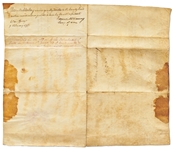 George Washington Document Signed as President -- Washington Grants Land to Brigadier General Peter ''Devil Pete'' Muhlenberg