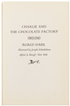 Roald Dahl Signed First Edition of ''Charlie and the Chocolate Factory'' -- Without Inscription