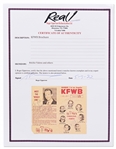 Ritchie Valens Signed Radio Station Flyer -- With Roger Epperson COA