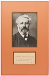 Jules Verne Autograph Note Signed
