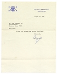 George H.W. Bush Letter Signed as Vice President -- ''I hope this brings some action!''