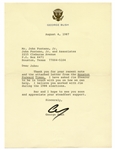George H.W. Bush Letter Signed as Vice President