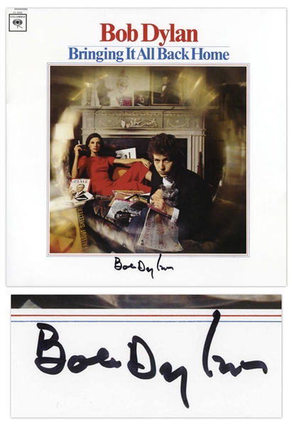Bob Dylan Signed Album Bringing It All Back Home -- With a COA From Jeff Rosen
