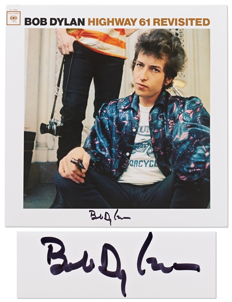 Bob Dylan Signed Album Highway 61 Revisited -- With Jeff Rosen COA