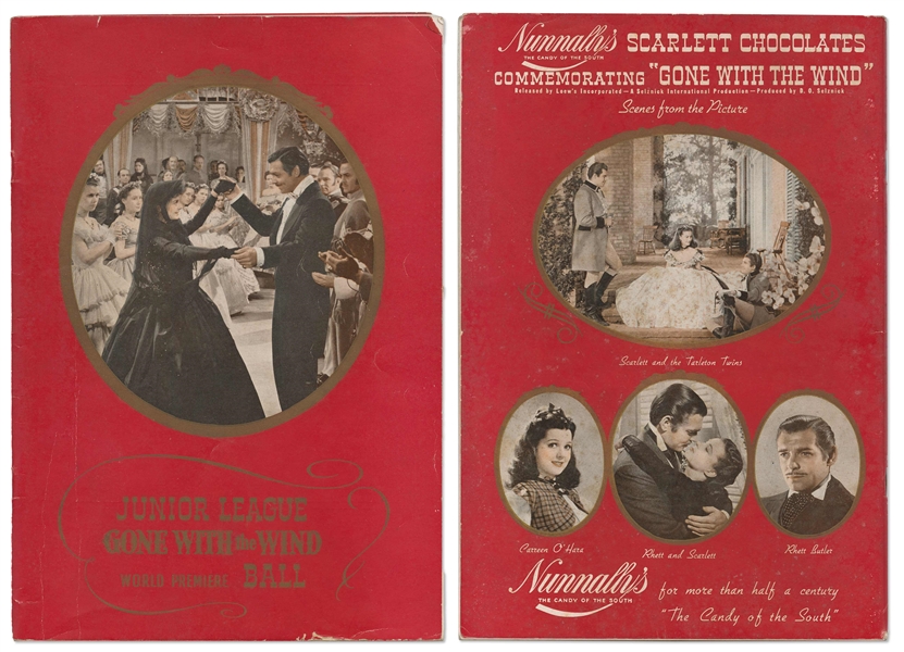 Program to the Gone With the Wind World Premiere Atlanta Ball in 1939