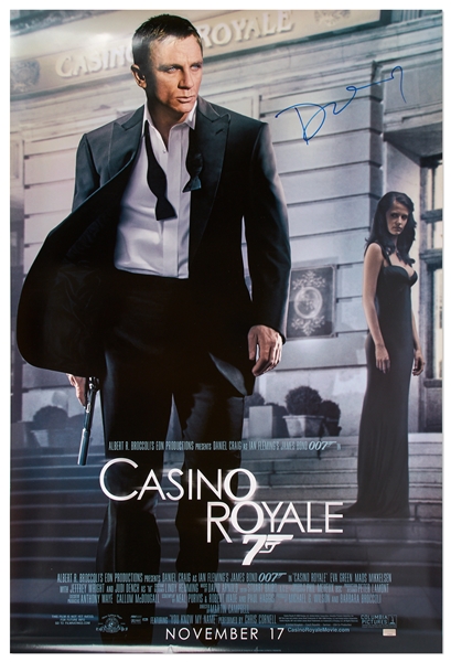 Daniel Craig Signed Casino Royale Poster