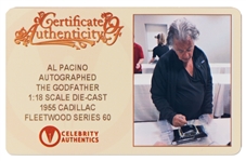 Al Pacino Signed Model of ''The Godfather'' 1955 Cadillac