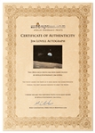 Stunning ''Earthrise'' 20'' x 16'' Photo Signed by Apollo 8 Astronauts Frank Borman and James Lovell -- Borman Writes a Christmas Greeting from the Mission