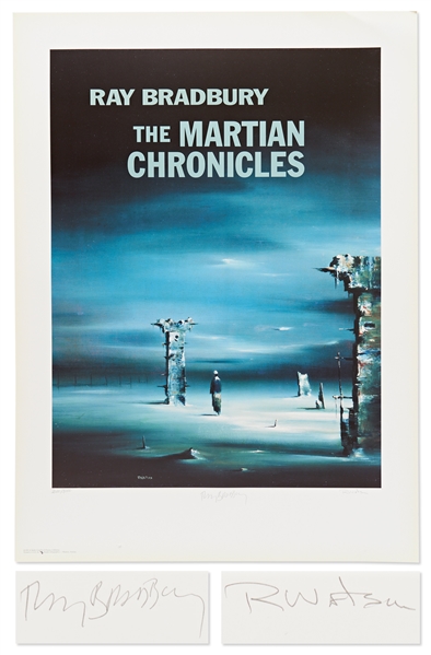 The Martian Chronicles Limited Edition Lithograph Signed by both Ray Bradbury and Artist Robert Watson