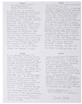 Paula Jones Handwritten, Signed Statement Regarding Bill Clinton Propositioning Her When She Was an Arkansas State Employee -- ...The Governor would like to meet with you...