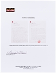 Gennifer Flowers Autograph Essay Signed Regarding Her Affair With Bill Clinton -- ''...He was one of the best overall lovers I've ever had...''
