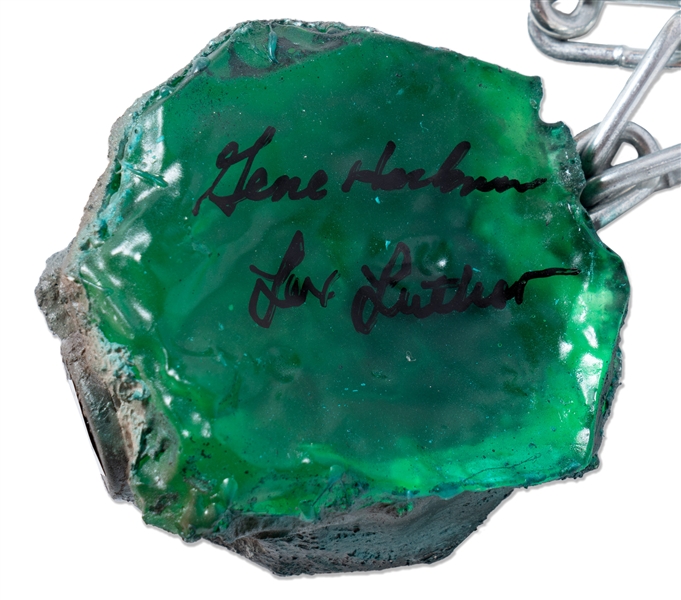 Kryptonite Rock Signed by Gene Hackman as Lex Luthor from Superman