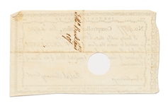 Connecticut Bond Note Dated 1790 in the Amount of 10 Shillings