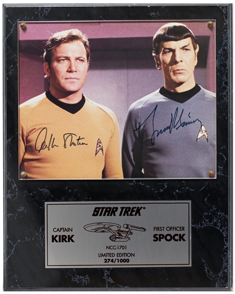 William Shatner and Leonard Nimoy Signed Limited Edition Star Trek Photo