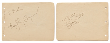Humphrey Bogart and Mary Astor Signatures