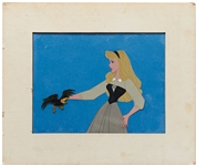Original ''Sleeping Beauty'' Disney Cels of Aurora with Diablo the Raven